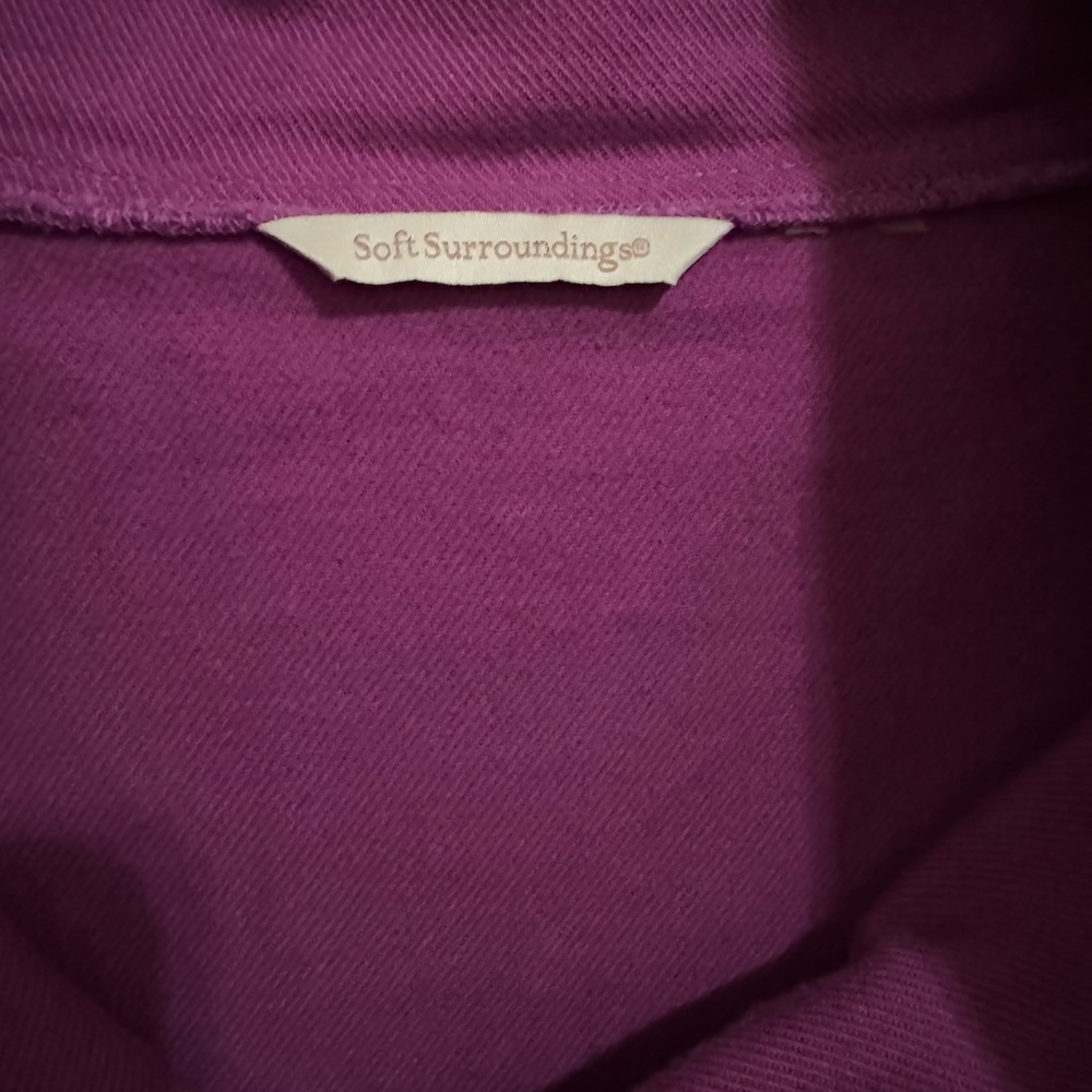 Soft Surroundings Port Royale Tunic Sweatshirt in fuchsia pink size M-L - Picture 4 of 9